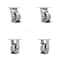 Service Caster 4 Inch V Groove Semi Steel Caster Set with Roller Bearings 2 Swivel 2 Rigid SCC SCC-30CS420-VGR-2-R420-2 - alternate 1